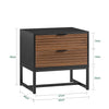 SoBuy | Nachttisch mit 2 Schubladen | Sofatisch | Beistelltisch | Vintage-Braun | FBT156-BR
