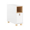 SoBuy | Nachttisch mit Schublade | Couchtisch | Sofatisch | Beistelltisch | Weiß/Natur | FBT161-WN