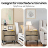 SoBuy Nachttisch Nachtschrank mit 2 Schubladen Natur 40×40×47 cm FBT165-N