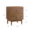 Vorverkauf | SoBuy | Vintage Nachttisch | Beistelltisch | mit 2 Schubladen | Braun | B45 × T40 × H58 cm | FBT170-N