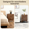 SoBuy | Vintage Nachttisch | Beistelltisch | mit 2 Schubladen | Braun | B45 × T40 × H58 cm | FBT170-N