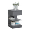 SoBuy | Nachttisch | Nachtschrank | Beistelltisch | Kommode Grau | FBT49-HG