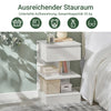 SoBuy | Nachttisch | Fürs Schlafzimmer | Beistelltisch | Kommode Weiß | FBT49-W
