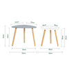 SoBuy | 2er teilig Beistelltisch | Satztisch | Couchtisch | Hellgrau-Weiß | FBT74-HG