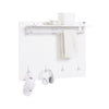 SoBuy | Wandgarderobe | Flurgarderobe | Kleiderhaken | Hängeregal Weiß | FHK36-W