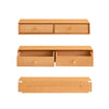 SoBuy | Schweberegal mit 2 Schubladen | Wandschublade | Wandregal | Natur | FHK37-N