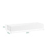SoBuy | Schweberegal | mit Schublade | LED-Bewegungssensor-Licht | Wandschublade | Wandregal Weiß | FHK38-W
