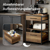 SoBuy | Servierwagen | mit 1 Aufbewahrungstruhe | Küchenwagen | Vintage | 60x90x45cm | FKW118-PF