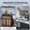 SoBuy | Küchenwagen mit Flaschenablage | Servierwagen Kücheninsel | Vintagebraun | FKW122-SCH