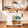 Vorverkauf | SoBuy | Kücheninsel | mit Gewürzregal | Sideboard | Weiß | 105x92x46cm | FKW126-WN