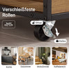 SoBuy | Servierwagen mit Rollen | Küchenwagen mit Arbeitsplatte | Vintagebraun | 67x88x37cm | FKW134-N