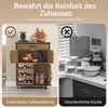SoBuy | Servierwagen mit Rollen | Küchenwagen mit Arbeitsplatte | Vintagebraun | 67x88x37cm | FKW134-N