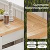 SoBuy Küchenwagen Servierwagen aus Kautschukholz Weiß-Natur 60x92x45cm FKW22-WN