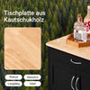 SoBuy Servierwagen mit Flaschenablagen Küchenwagen Schwarz 67x87x38cm FKW45-SCH