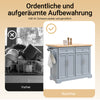SoBuy | Kücheninsel | Küchenwagen mit erweiterbarer Arbeitsfläche | Küchenschrank | FKW71-II-HG