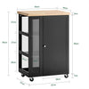 Vorverkauf | SoBuy Küchenwagen Servierwagen mit 3 Ablagefächern Schwarz 60x90x40cm FKW75-SCH