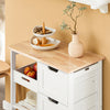 SoBuy Küchenwagen Servierwagen Für Küche, Esszimmer Weiß 68x85x38cm FKW79-W