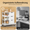 SoBuy Küchenwagen Servierwagen Für Küche, Esszimmer Weiß 68x85x38cm FKW79-W