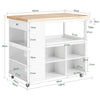 Sobuy | Desig Kitchen Island | Kuchyňské auto | Kuchyňská skříňka | Příborník na rolích FKW97-WN