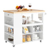 Sobuy | Desig Kitchen Island | Kuchyňské auto | Kuchyňská skříňka | Příborník na rolích FKW97-WN
