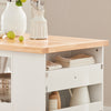 Sobuy | Desig Kitchen Island | Kuchyňské auto | Kuchyňská skříňka | Příborník na rolích FKW97-WN