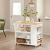 Sobuy | Desig Kitchen Island | Kuchyňské auto | Kuchyňská skříňka | Příborník na rolích FKW97-WN