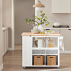 Sobuy | Desig Kitchen Island | Kuchyňské auto | Kuchyňská skříňka | Příborník na rolích FKW97-WN