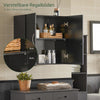 SoBuy | Wandschrank | Hängeschrank | Badschrank Schwarz | Medizinschrank | FRG231-SCH