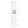 SoBuy | Badezimmer-Hochschrank | Badschrank | Badregal | Weißnatur | FRG236-WN