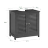 SoBuy | Waschbeckenunterschrank | Badezimmerunterschrank Dunkelgrau | FRG237-II-DG