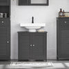 SoBuy | Waschbeckenunterschrank | Badezimmerunterschrank Dunkelgrau | FRG237-II-DG