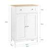 SoBuy | Badkommode | Badzimmerschrank | Sideboard | Badmöbel | Weißnatur | FRG238-WN