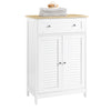 SoBuy | Badkommode | Badzimmerschrank | Sideboard | Badmöbel | Weißnatur | FRG238-WN