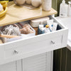 SoBuy | Badkommode | Badzimmerschrank | Sideboard | Badmöbel | Weißnatur | FRG238-WN