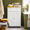 SoBuy | Badkommode | Badzimmerschrank | Sideboard | Badmöbel | Weißnatur | FRG238-WN
