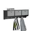 SoBuy | Wandgarderobe | Kleiderhaken | Flurgarderobe Schwarz | FRG282-SCH