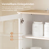 SoBuy | Küchenschrank | Hochschrank | Aufbewahrungsschrank | Buffet | Weiß | FSB101-W