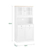 SoBuy | Küchenschrank | Hochschrank | Aufbewahrungsschrank | Buffet | Weiß | FSB101-W