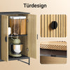 SoBuy Küchenschrank Sideboard Kommode mit Mikrowellenfach (Ø6 cm) | Eiche-Schwarz | FSB103-N