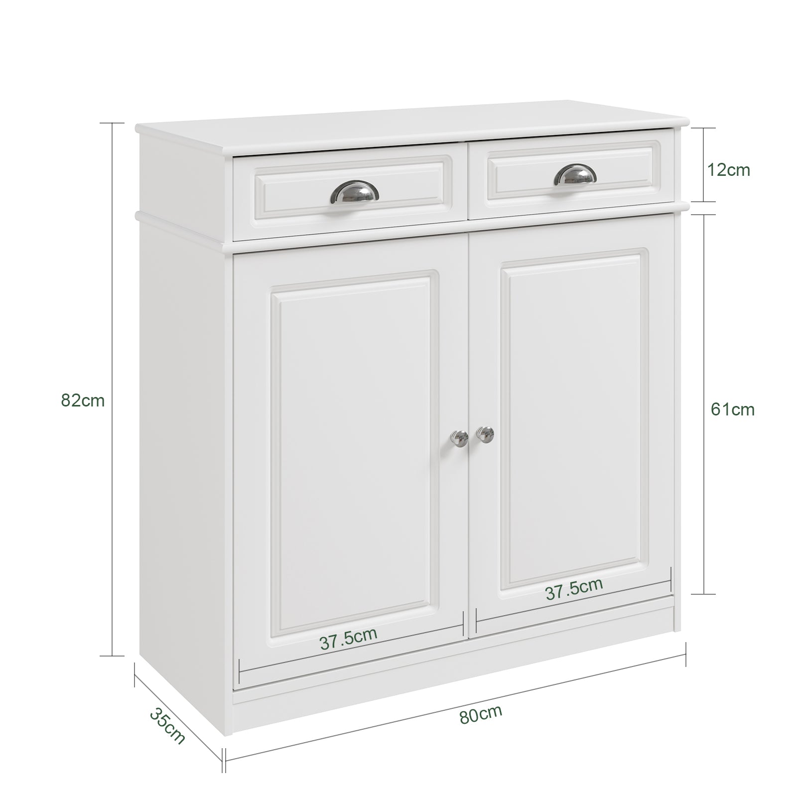 SoBuy | Schuhschrank | Sideboard | Schuhkipper für 12-15 Paare Schuhe | FSB104-W