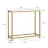 SoBuy | Konsolentisch mit goldenem Metallrahmen | Flurtisch | Sideboard | FSB29-G