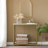 SoBuy | Konsolentisch mit goldenem Metallrahmen | Flurtisch | Sideboard | FSB29-G