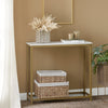 SoBuy | Konsolentisch mit goldenem Metallrahmen | Flurtisch | Sideboard | FSB29-G
