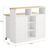 SoBuy | Sideboard mit Schiebetüren | Kücheninsel | Kommode | Weiß | FSB36-WN