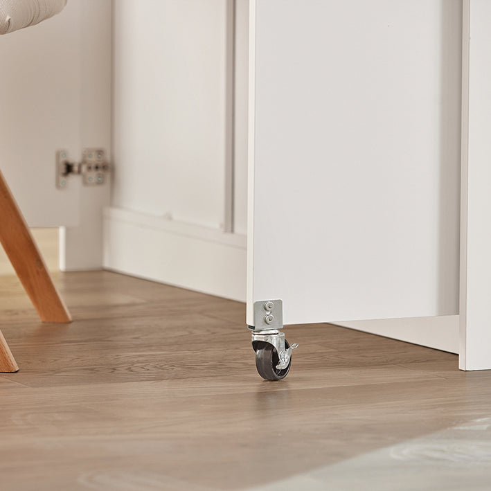 SoBuy | Sideboard mit Schiebetüren | Kücheninsel | Kommode | Weiß | FSB36-WN