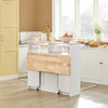 SoBuy | Sideboard mit Schiebetüren | Kücheninsel | Kommode | Weiß | FSB36-WN
