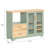 SoBuy | Sideboard mit 2 Glastüren | Küchenschrank | Kommode | Flurschrank | Grün | FSB81-GR