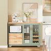 SoBuy | Sideboard mit 2 Glastüren | Küchenschrank | Kommode | Flurschrank | Grün | FSB81-GR