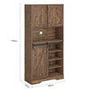 SoBuy | Sideboard mit Schiebetür | Kommode | Küchenschrank | Hochschrank | Dunkelbraun | FSB83-N