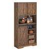 SoBuy | Sideboard mit Schiebetür | Kommode | Küchenschrank | Hochschrank | Dunkelbraun | FSB83-N